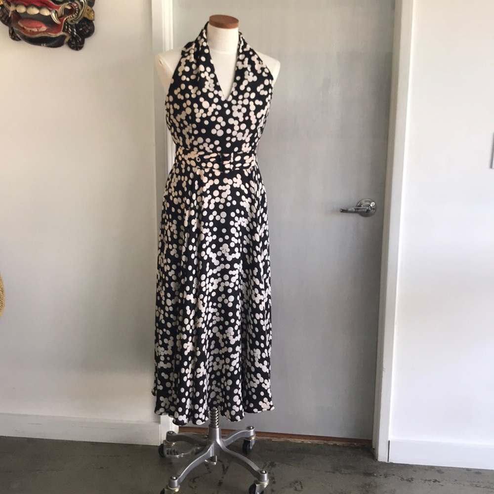 Vintage ballroom dance gown polka dots